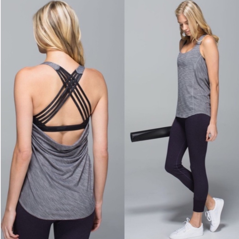 LULU LEMON top with sports bra attached